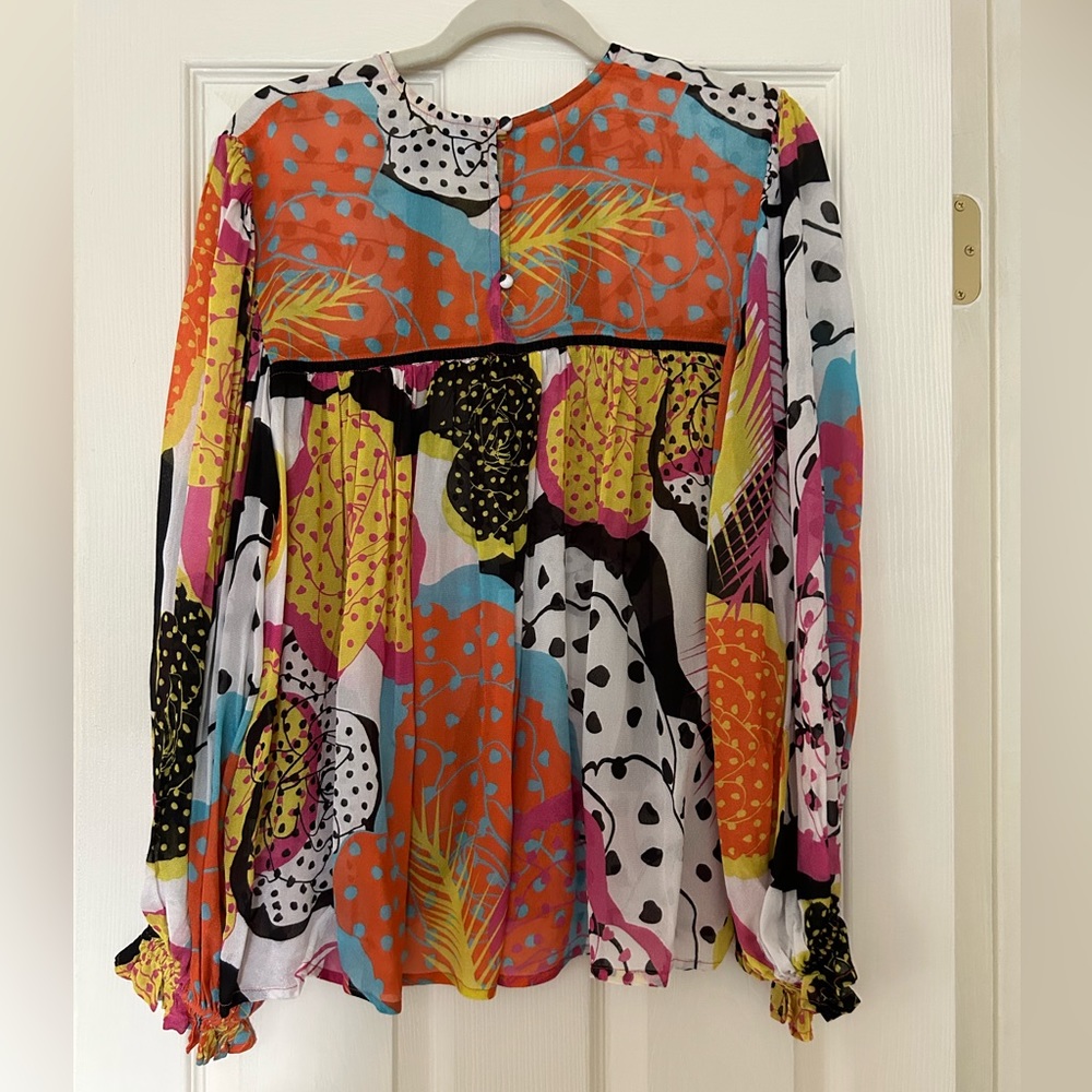 Anthropologie chiffon blouse, size Small